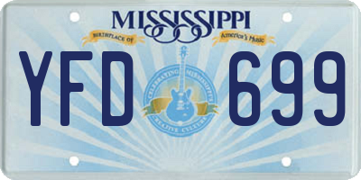 MS license plate YFD699