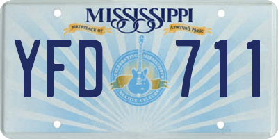 MS license plate YFD711