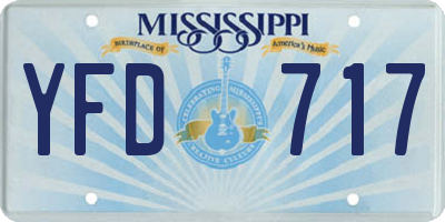 MS license plate YFD717