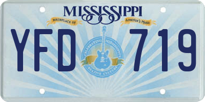 MS license plate YFD719