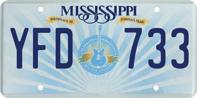 MS license plate YFD733