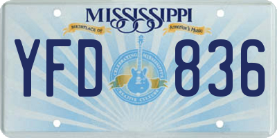MS license plate YFD836