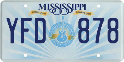 MS license plate YFD878