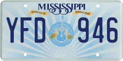 MS license plate YFD946