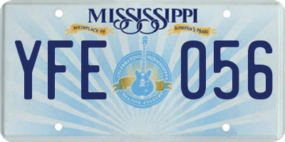 MS license plate YFE056