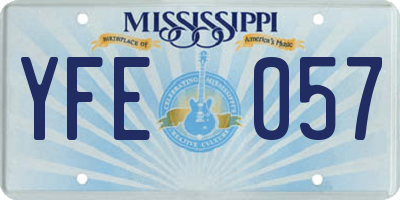 MS license plate YFE057