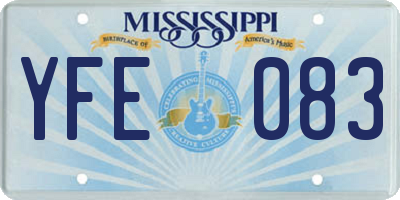 MS license plate YFE083