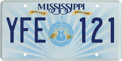 MS license plate YFE121