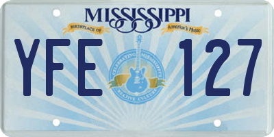 MS license plate YFE127