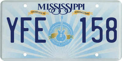MS license plate YFE158