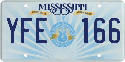 MS license plate YFE166