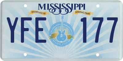 MS license plate YFE177