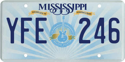 MS license plate YFE246