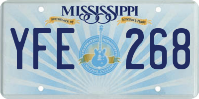 MS license plate YFE268