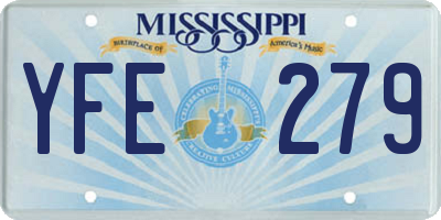 MS license plate YFE279
