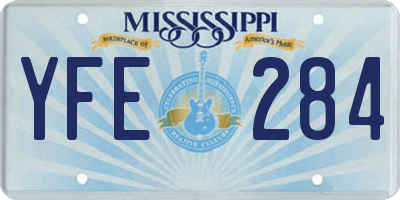 MS license plate YFE284