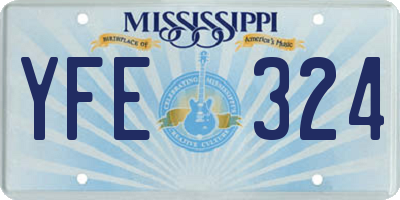 MS license plate YFE324