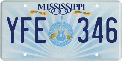 MS license plate YFE346