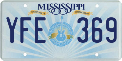 MS license plate YFE369