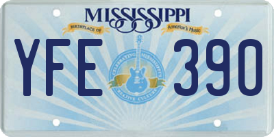 MS license plate YFE390