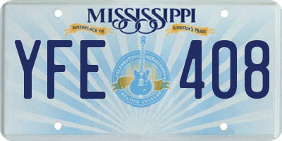 MS license plate YFE408