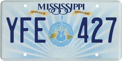 MS license plate YFE427