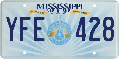 MS license plate YFE428
