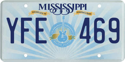 MS license plate YFE469
