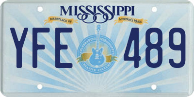 MS license plate YFE489
