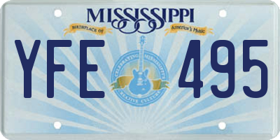 MS license plate YFE495