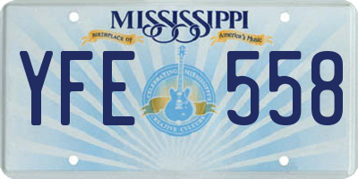 MS license plate YFE558