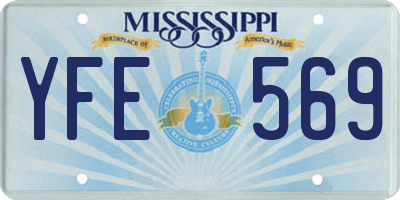 MS license plate YFE569