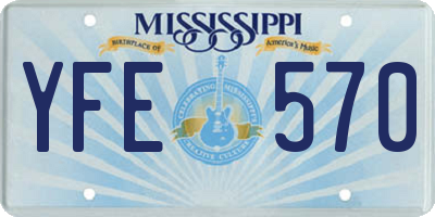 MS license plate YFE570
