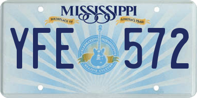 MS license plate YFE572