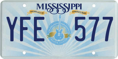 MS license plate YFE577