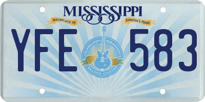 MS license plate YFE583