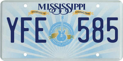 MS license plate YFE585