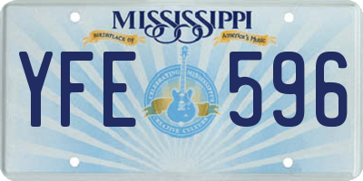 MS license plate YFE596