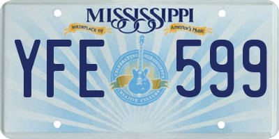 MS license plate YFE599