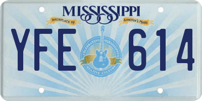 MS license plate YFE614