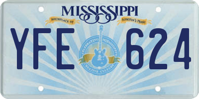 MS license plate YFE624