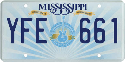 MS license plate YFE661