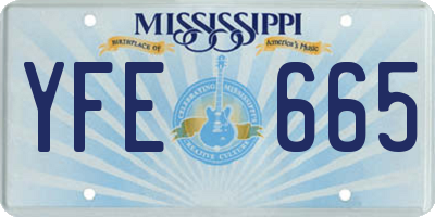MS license plate YFE665