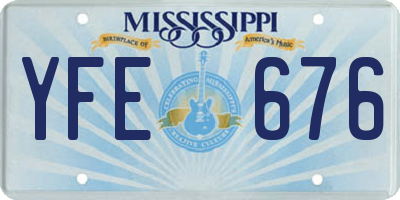 MS license plate YFE676