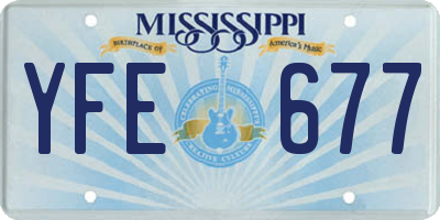 MS license plate YFE677