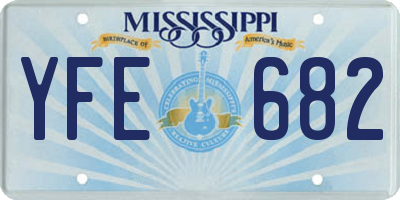 MS license plate YFE682