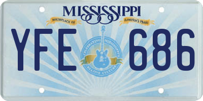 MS license plate YFE686