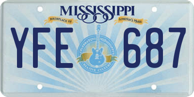MS license plate YFE687