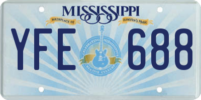MS license plate YFE688