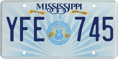 MS license plate YFE745